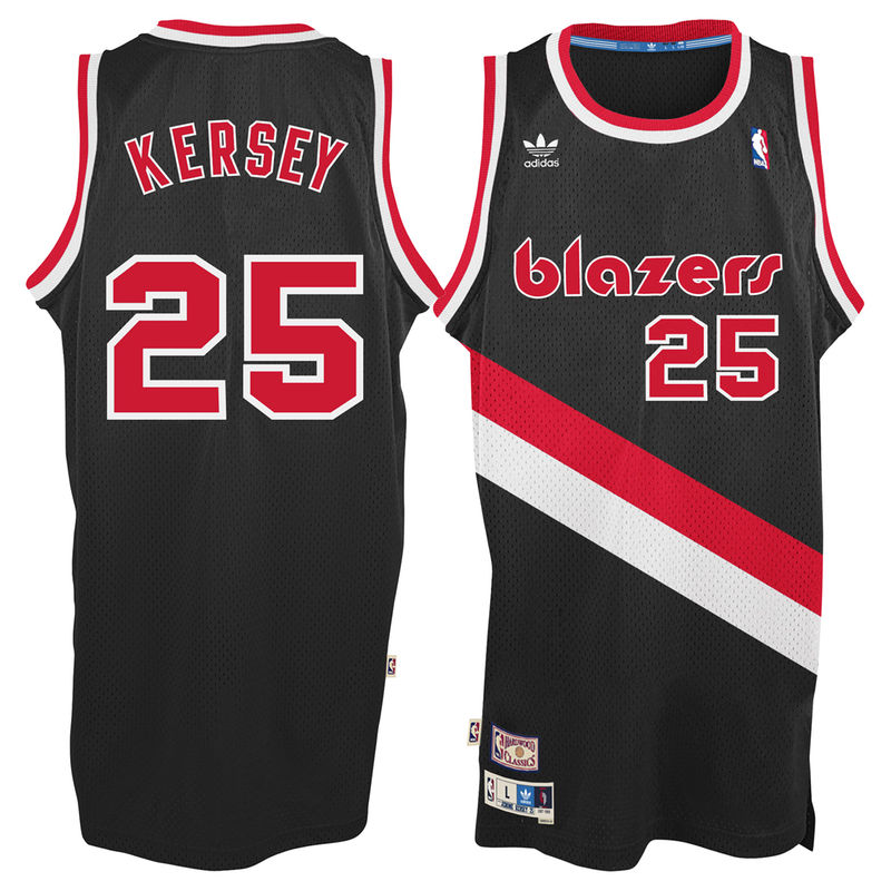 Men's Jerome Kersey Hardwood Classic Swingman Black Jersey