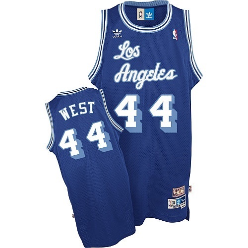 Men's  Los Angeles Lakers #44 Jerry West Retro Blue Jersey