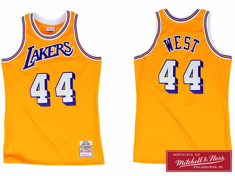 Men's Jerry West 1971-72 Gold Jersey