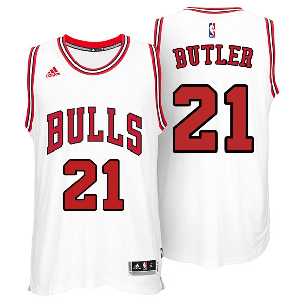 Men's  Bulls #21 Jimmy Butler 2014-15 New Swingman White Jersey