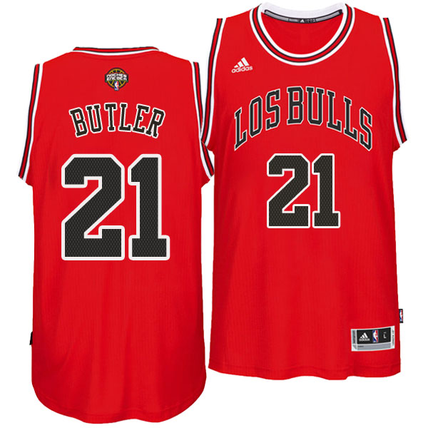 Men's  Jimmy Butler Chicago Bulls Road Noches Enebea Red Jersey