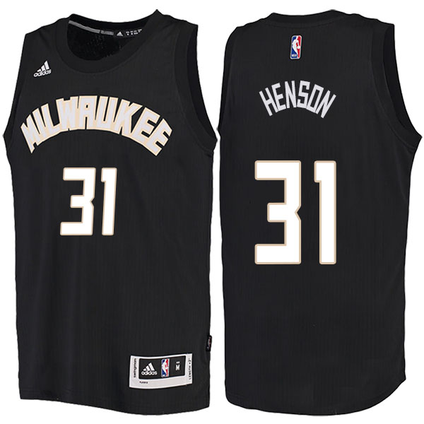 Men's  John Henson Milwaukee Bucks Adidas Fashion Swingman Black Jersey