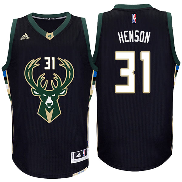 Men's  John Henson Milwaukee Bucks Adidas Swingman Climacool Black Jersey