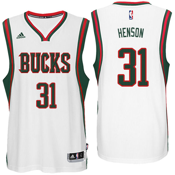 Men's  John Henson Milwaukee Bucks Adidas Swingman White Jersey