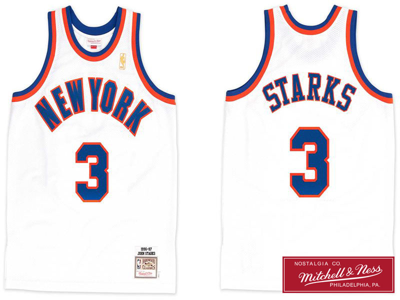 Men's John Starks 1996-97 White Jersey