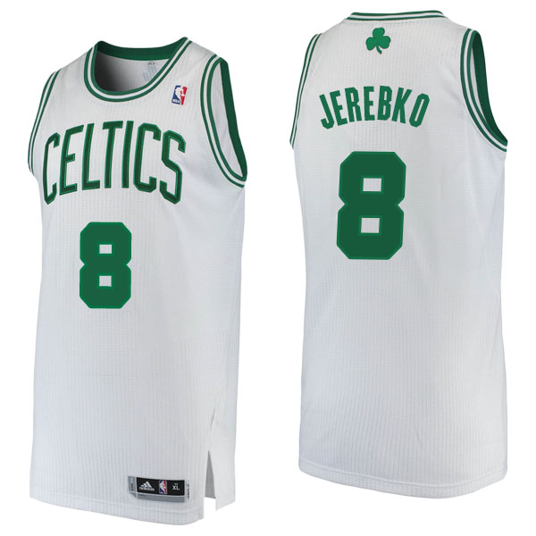 Men's  Jonas Jerebko Boston Celtics Finished Authentic White Jersey