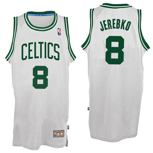 Men's  Jonas Jerebko Boston Celtics Hardwood Classics Swingman White Jersey