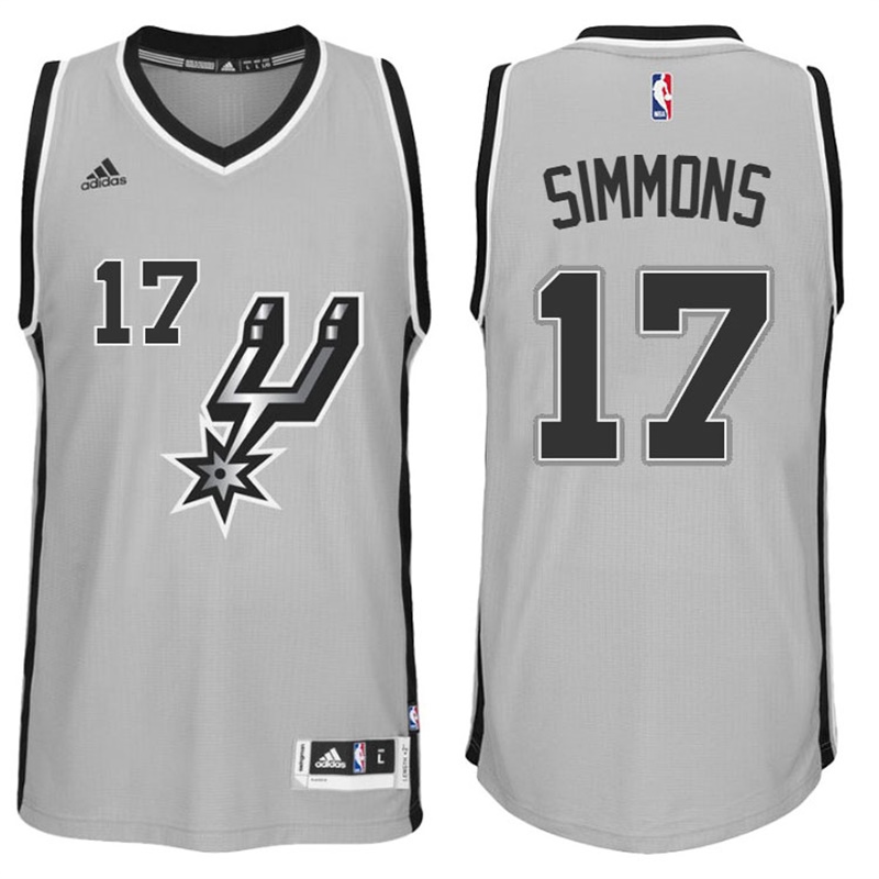 Men's  Jonathon Simmons San Antonio Spurs 2016-17 Gray Jersey