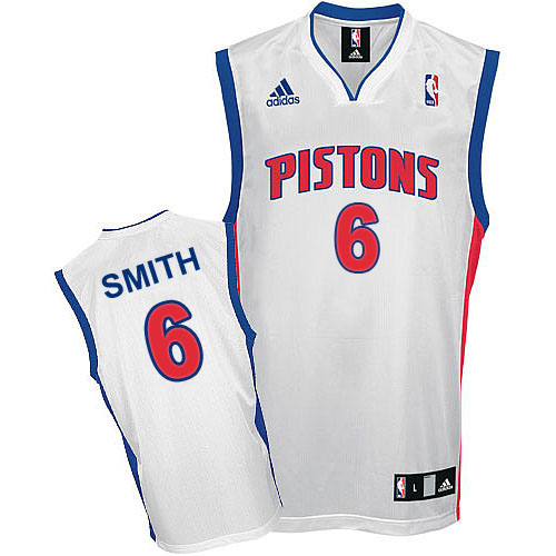 Men's  Josh Smith Detroit Pistons Home white Jersey