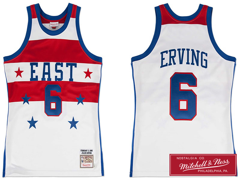 Men's Julius Erving NBA All-Star 1980.2.3 White Jersey