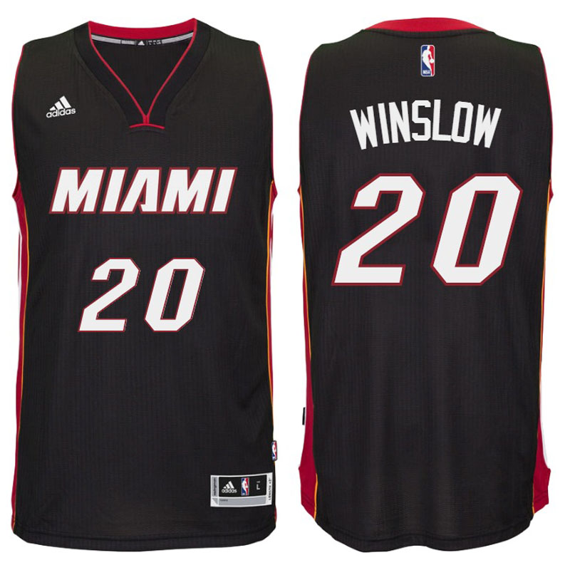 Men's  Miami Heat #2 Justise Winslow 2016-17 Black Jersey