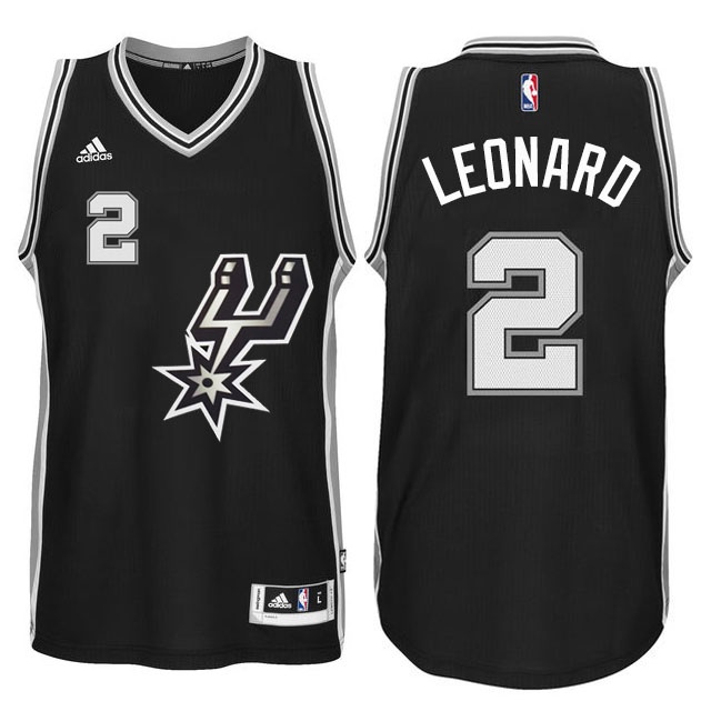 Men's  Spurs #2 Kawhi Leonard New Swingman Black Signature Spur Jersey