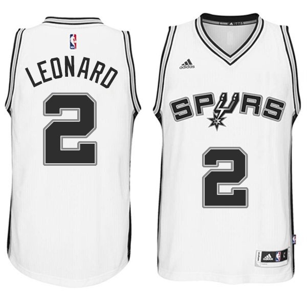 Men's  Kawhi Leonard Spurs Home #2 New Swingman White Jersey