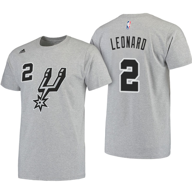 Men's  Kawhi Leonard San Antonio Spurs Gray T-shirt