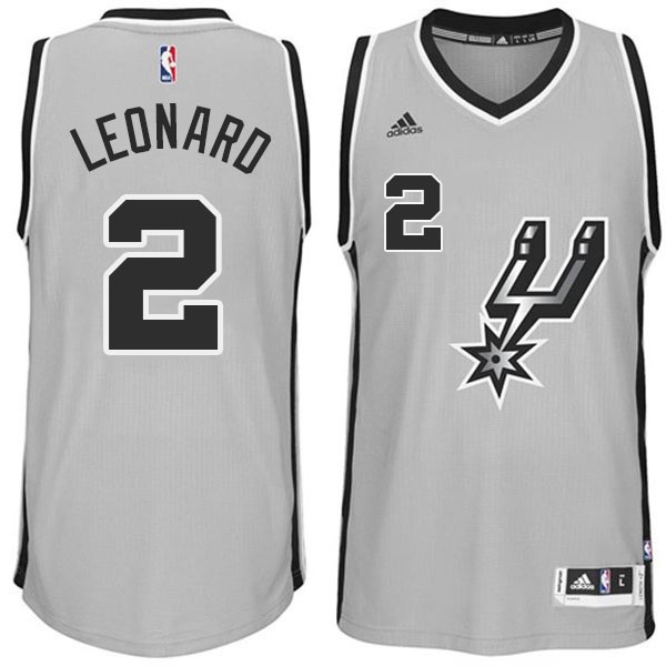 Men's  Kawhi Leonard Spurs #2 New Swingman Alternate Gray Jersey