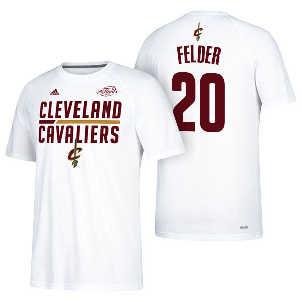 Men's  Kay Felder Cleveland Cavaliers Eastern Conference Champions 2017 NBA the Finals Adidas White T-shirt