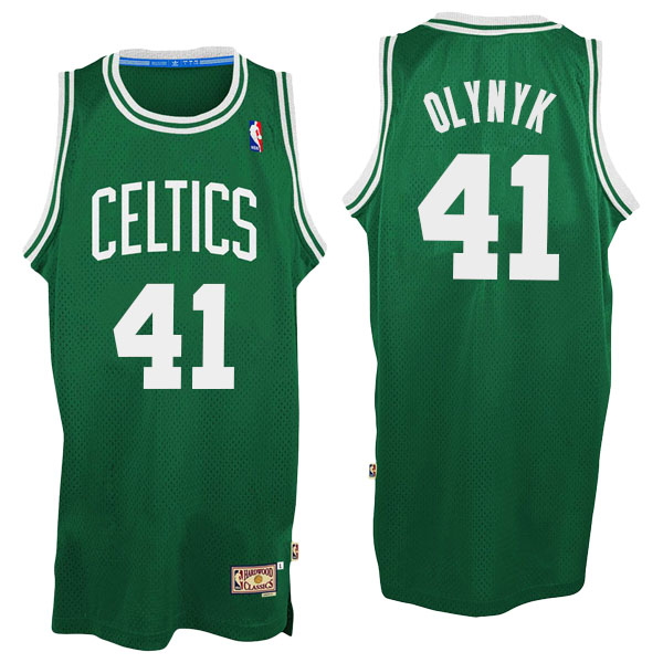 Men's  Kelly Olynyk Boston Celtics Hardwood Classics Swingman Green Jersey