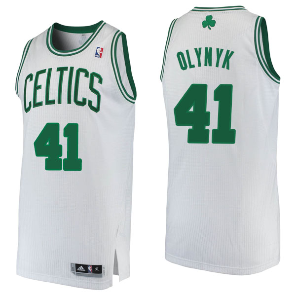 Men's  Kelly Olynyk Boston Celtics Finished Authentic White Jersey