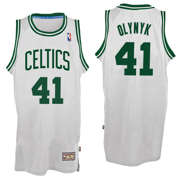 Men's  Kelly Olynyk Boston Celtics Hardwood Classics Swingman White Jersey