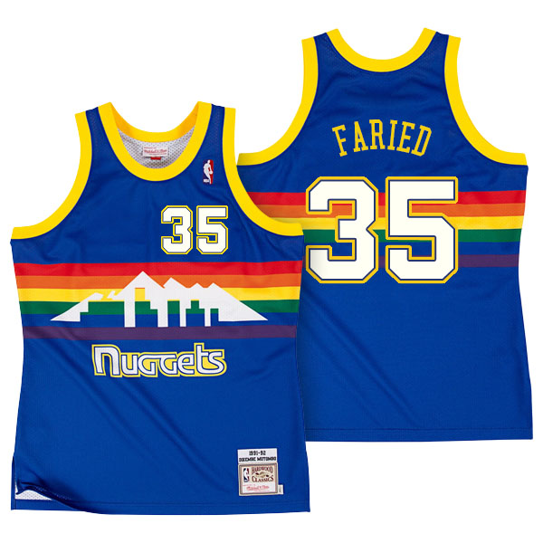 Men's  Kenneth Faried Denver Nuggets Mitchell Ness Authentic Royal Jersey