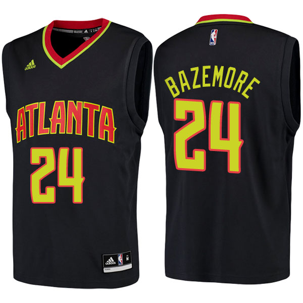 Men's  Kent Bazemore Atlanta Hawks Black Jersey