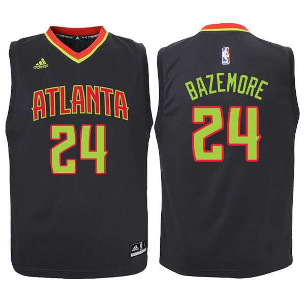 Men's  Kent Bazemore Atlanta Hawks Black-Red Jersey