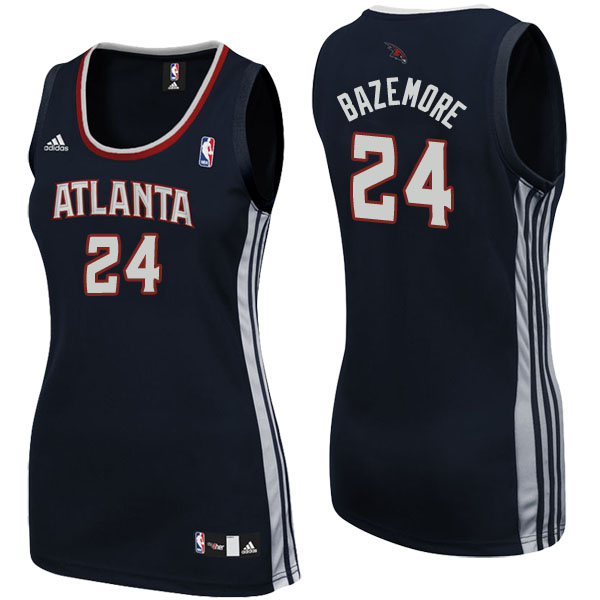 Women's Kent Bazemore Atlanta Hawks Black-White Jersey