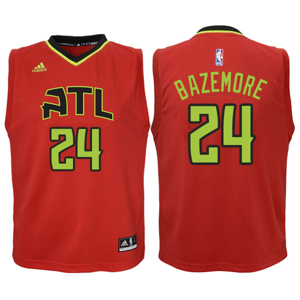 Men's  Kent Bazemore Atlanta Hawks Red-Green Jersey