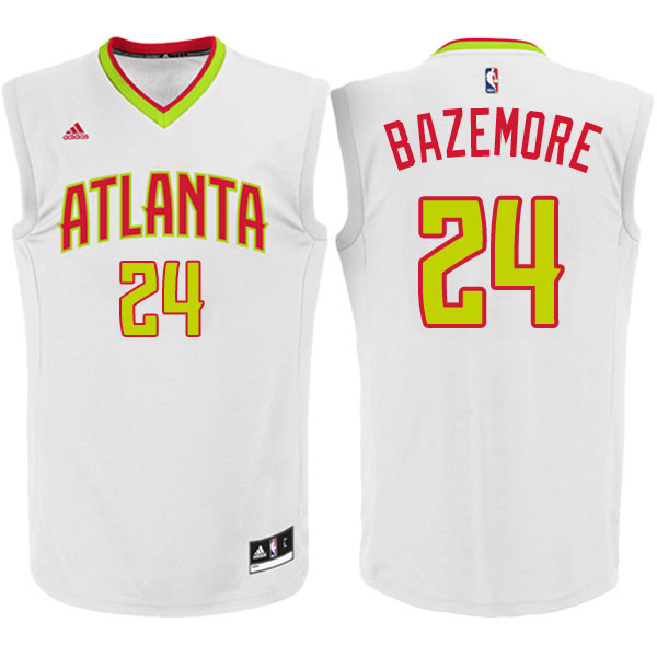 Men's  Kent Bazemore Atlanta Hawks White Jersey