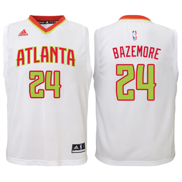 Men's  Kent Bazemore Atlanta Hawks White-Red Jersey