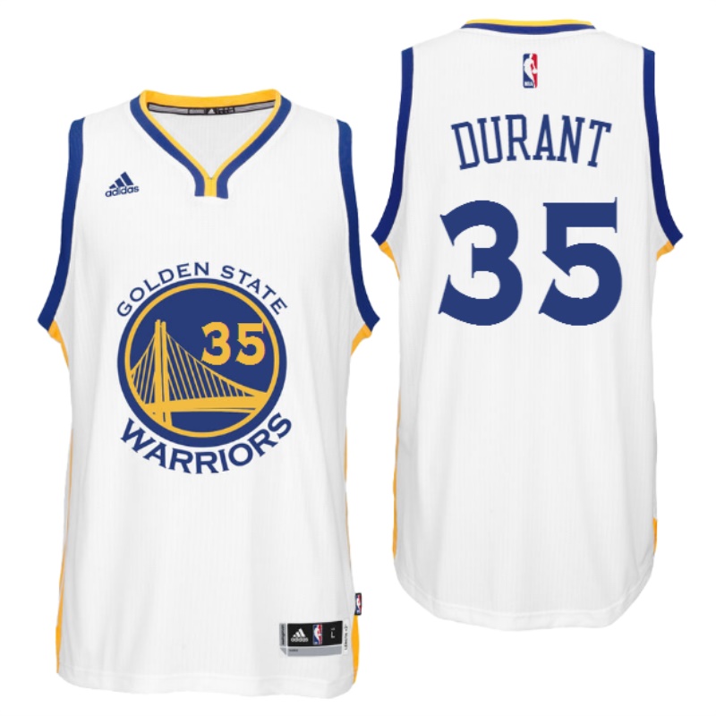 Men's  Golden State Warriors# 35 Kevin Durant 2016-17 White Jersey