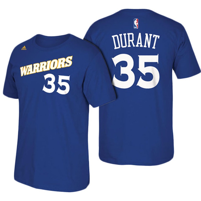 Men's  Kevin Durant Golden State Warriors Short Sleeved T-Shirt Crossover Royal Blue Jersey