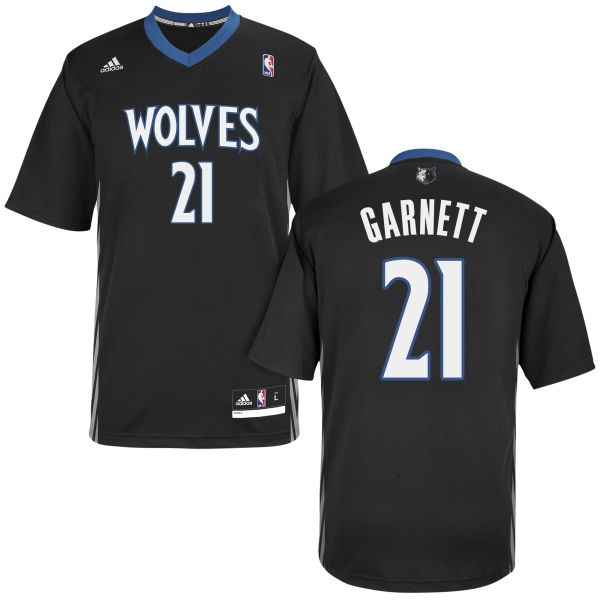 Men's  Kevin Garnett wolves #21 Lights Out Short Sleeved Jersey