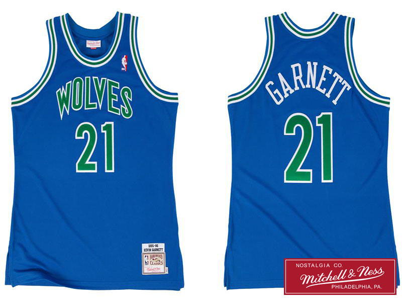 Men's Kevin Garnett 1995-96 Royal Jersey