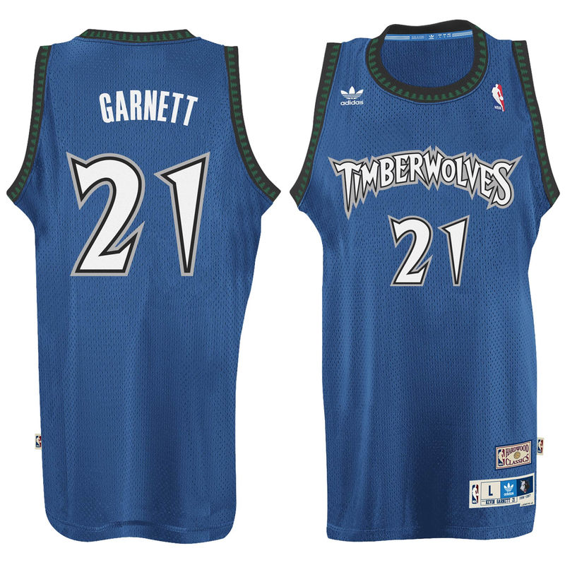 Men's Kevin Garnett Hardwood Classic Swingman Blue Jersey