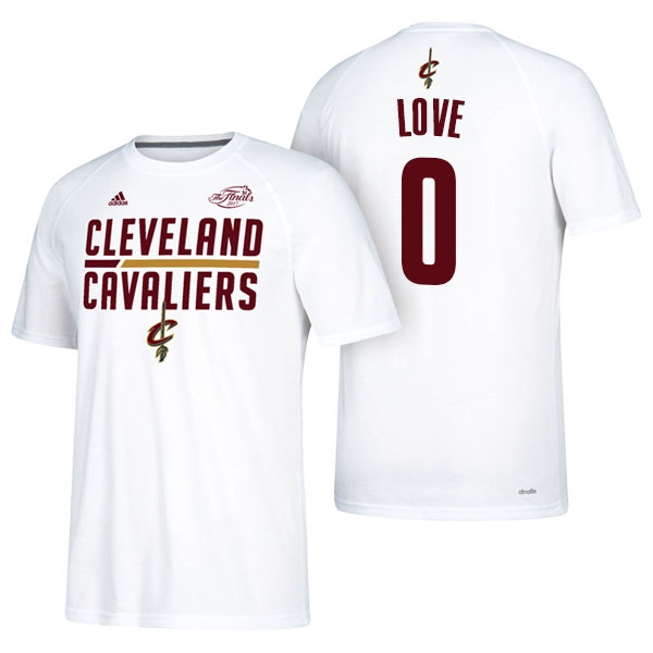 Men's  Kevin Love Cleveland Cavaliers Eastern Conference Champions 2017 NBA the Finals Adidas White T-shirt