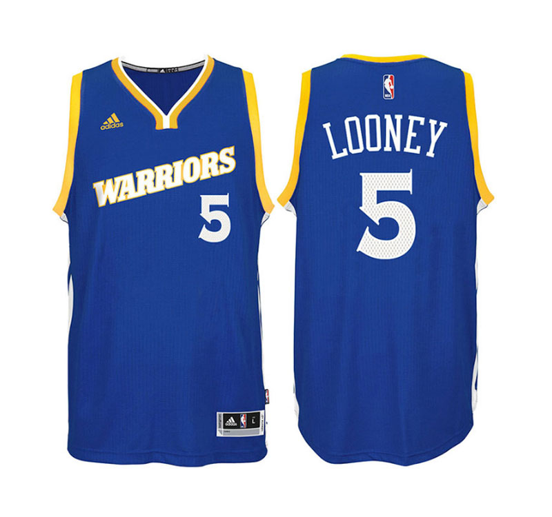 Men's Kevon Looney Stretch Crossover Road Swingman Royal Jersey