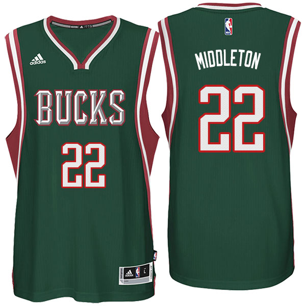 Men's  Khris Middleton Milwaukee Bucks Adidas Swingman Green Jersey