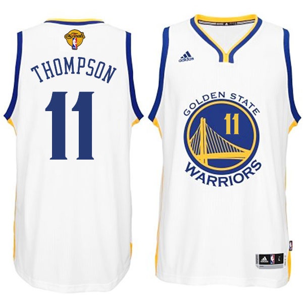 Men's  Klay Thompson 2015 Finals Warriors #11 Home White Jersey