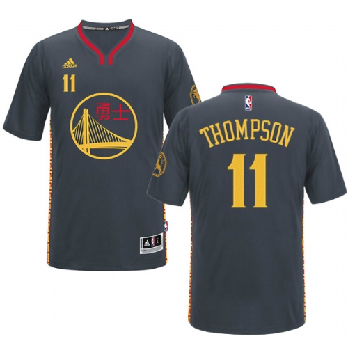 Men's  Warriors #11 Klay Thompson Chinese Characters Jersey