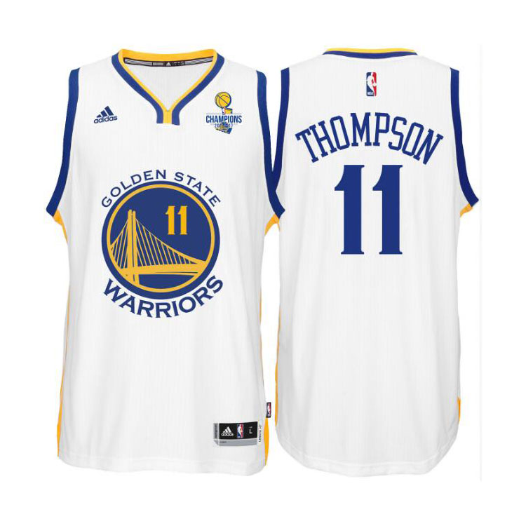 Men's Klay Thompson 2017 NBA Champions Swingman Home White Jersey