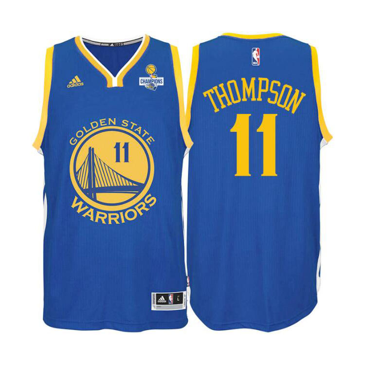 Men's Klay Thompson 2017 NBA Champions Swingman Road Royal Jersey