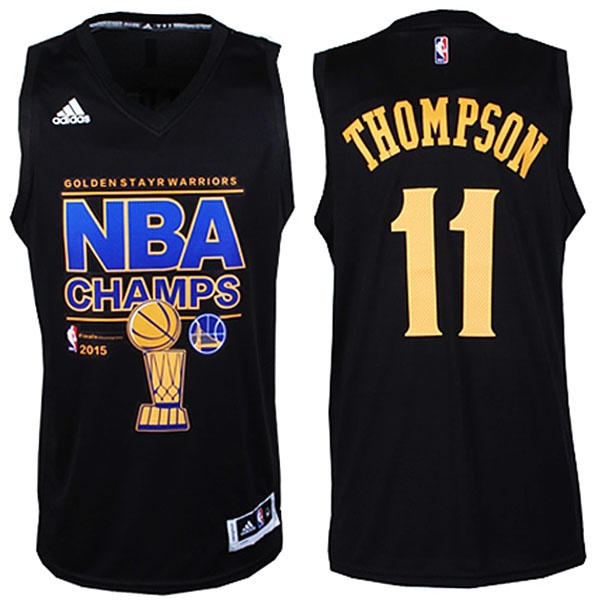 Men's  Warriors #11 Klay Thompson NBA 2014-15 Champions Jersey