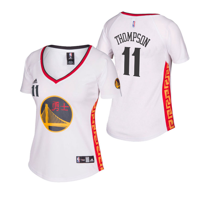 Women's Klay Thompson 2017 Chinese Heritage Replica White Jersey