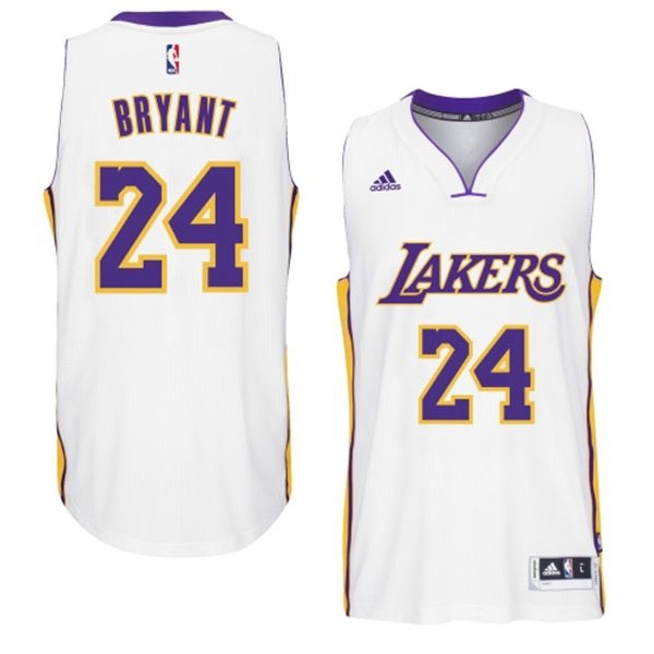 Men's  Lakers #24 Kobe Bryant 2014-15 New Swingman Alternate White Jersey