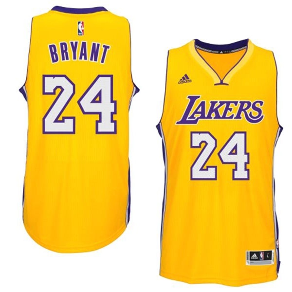 Men's  Lakers #24 Kobe Bryant 2014-15 Season Home Gold Jersey