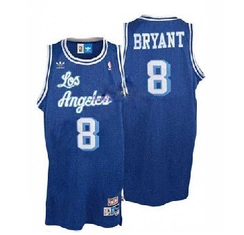 Men's  Lakers #8 Kobe Bryant Hardwood Classics Blue Jersey