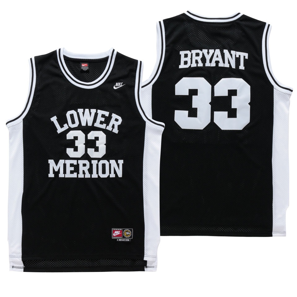 Men's  Kobe Bryant Lower Merion High School #33 Jersey Black