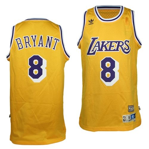 Men's  Kobe Bryant Lakers #8 Soul Swingman Gold Yellow Jersey