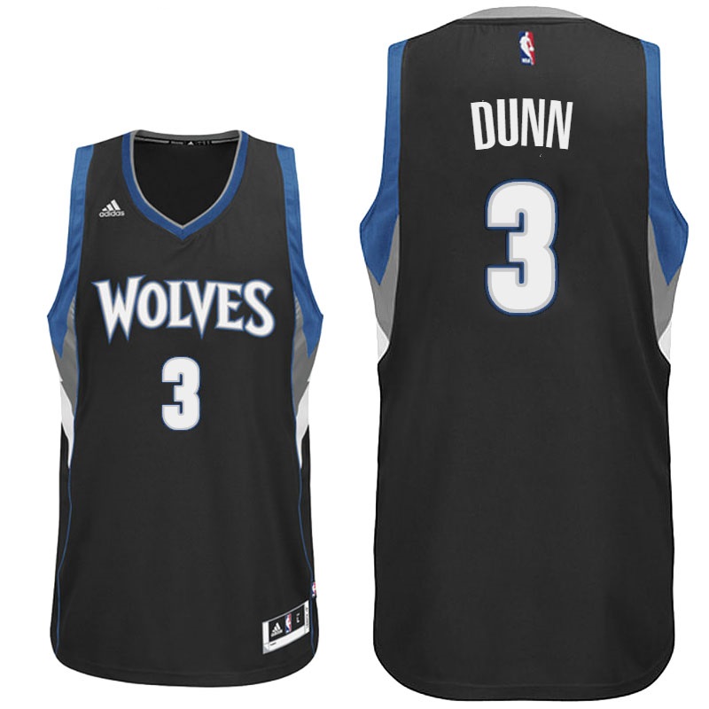 Men's  Minnesota Timberwolves# 3 Kris Dunn 2016-17 Black Jersey